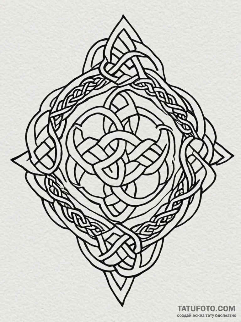 Tattoo sketch, woven tapestry of time (celtic… — эскиз тату (№1752468198_0, 14.07.2025 04:43) — Tatufoto.com