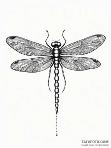 Tattoo sketch, dragonfly drone swarm, a large... - эскиз тату (№1752469792_0, 14.07.2025 05:09) — Tatufoto.com