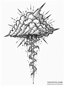 Tattoo sketch, thundercloud of transformation... - эскиз тату (№1752470548_0, 14.07.2025 05:22) — Tatufoto.com