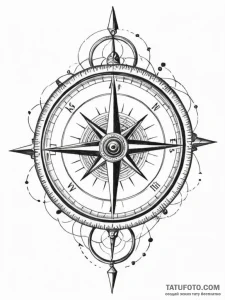 Tattoo sketch, storyteller's compass, narrati... - эскиз тату (№1752471050_0, 14.07.2025 05:30) — Tatufoto.com