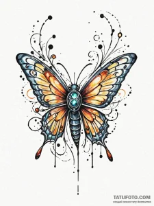 Tattoo sketch, electro-fauna revival, a delic... - эскиз тату (№1752473233_0, 14.07.2025 06:07) — Tatufoto.com