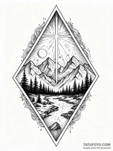 Tattoo sketch, prism of parallel worlds, a cl... - эскиз тату (№1752473568_0, 14.07.2025 06:12) — Tatufoto.com