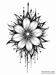 Tattoo sketch, volatile voltage bloom, a styl... - эскиз тату (№1752473735_0, 14.07.2025 06:15) — Tatufoto.com