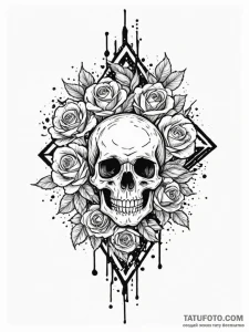 Tattoo sketch, ink splatter cosmos, a dynamic... - эскиз тату (№1752477693_0, 14.07.2025 07:21) — Tatufoto.com