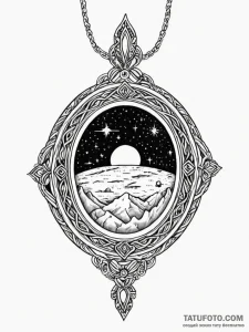Tattoo sketch, locket of infinite universes,... - эскиз тату (№1752477777_0, 14.07.2025 07:22) — Tatufoto.com