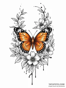 Tattoo sketch, rebirth in rust, a rusted, dec... - эскиз тату (№1752478196_0, 14.07.2025 07:29) — Tatufoto.com