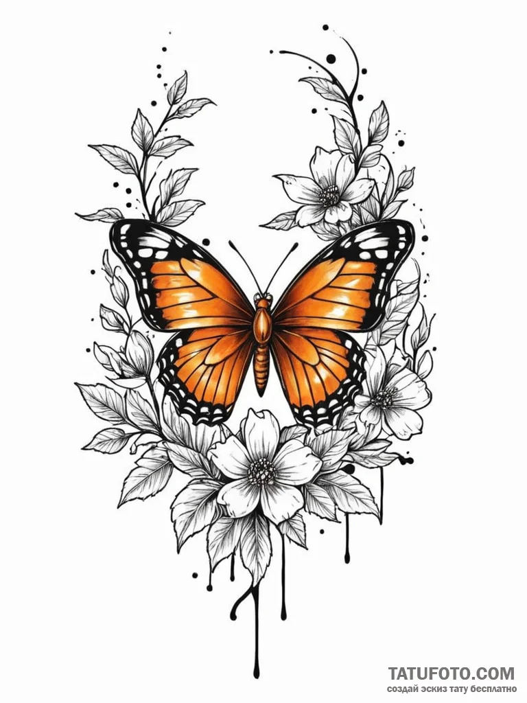 Tattoo sketch, rebirth in rust, a rusted, dec... - эскиз тату (№1752478196_0, 14.07.2025 07:29) — Tatufoto.com