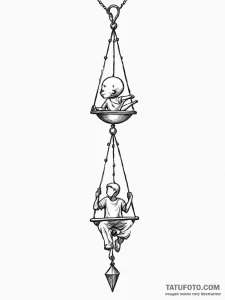 Tattoo sketch, pendulum of personal growth, a... - эскиз тату (№1752478279_0, 14.07.2025 07:31) — Tatufoto.com
