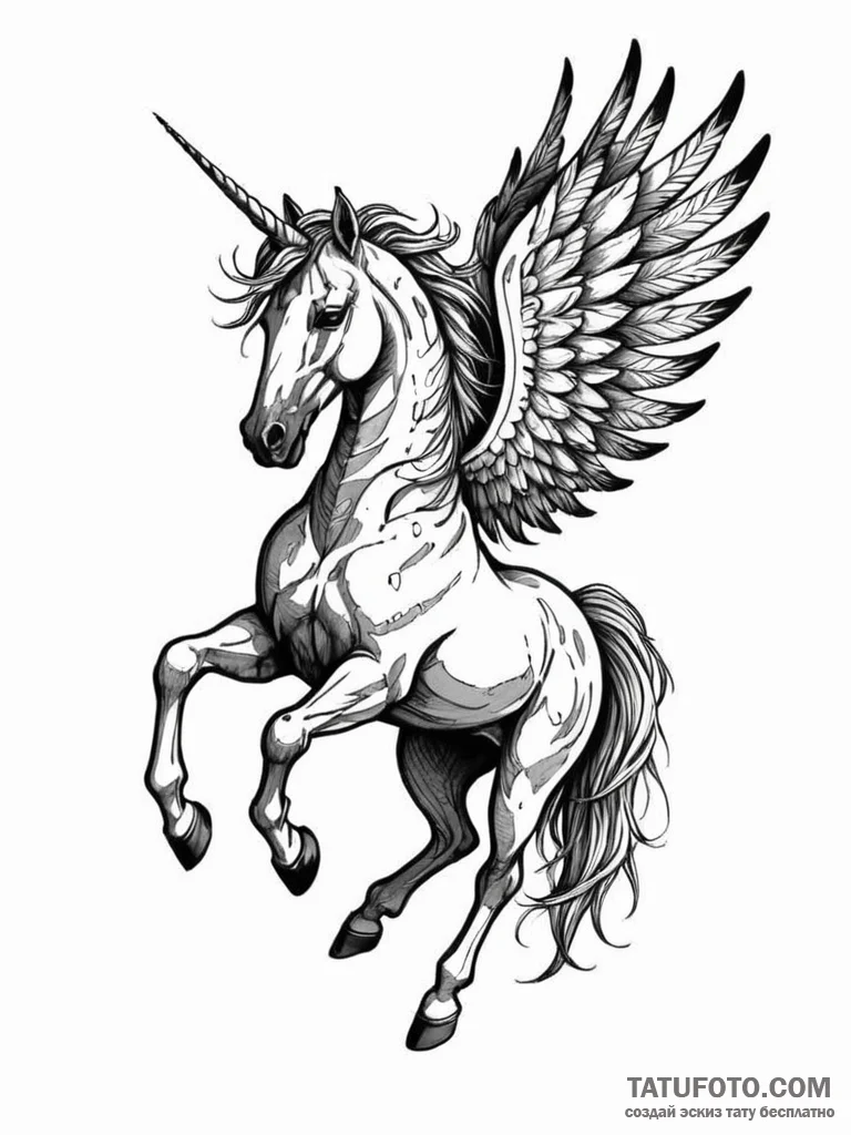Tattoo sketch, iconic creature, digital skin,... - эскиз тату (№1752478530_0, 14.07.2025 07:35) — Tatufoto.com