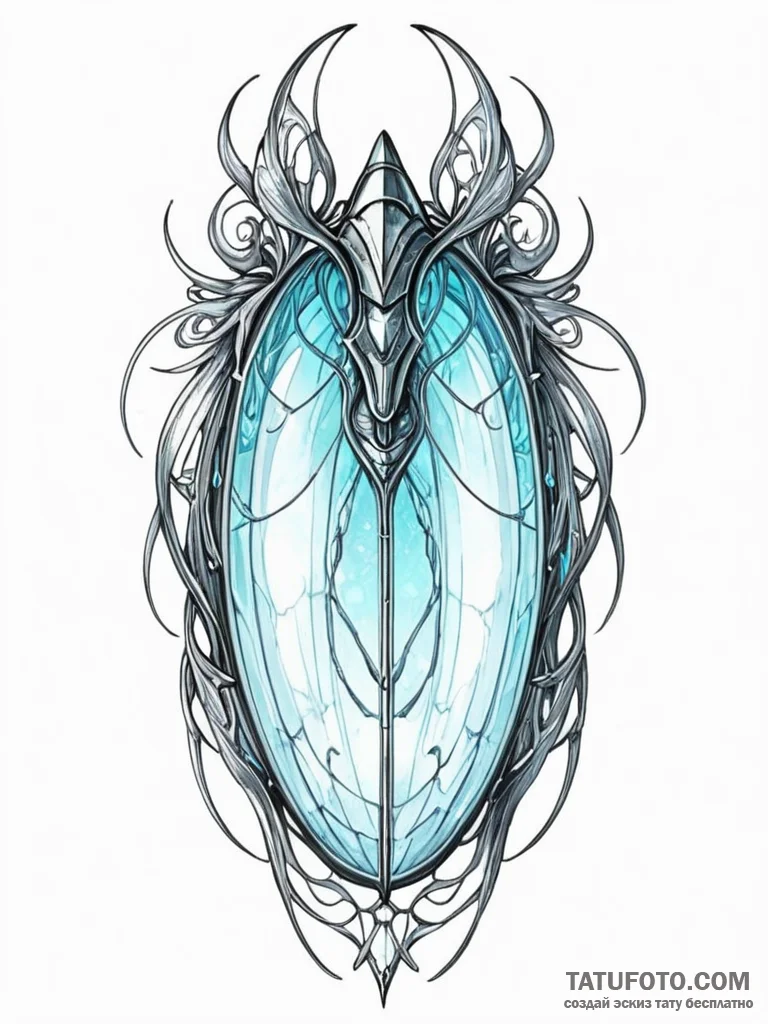 Tattoo sketch, metamorphosis pod (digital), a... - эскиз тату (№1752478698_0, 14.07.2025 07:38) — Tatufoto.com