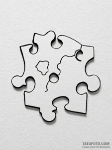 Tattoo sketch, infinite puzzle piece, a singl... - эскиз тату (№1752478866_0, 14.07.2025 07:41) — Tatufoto.com
