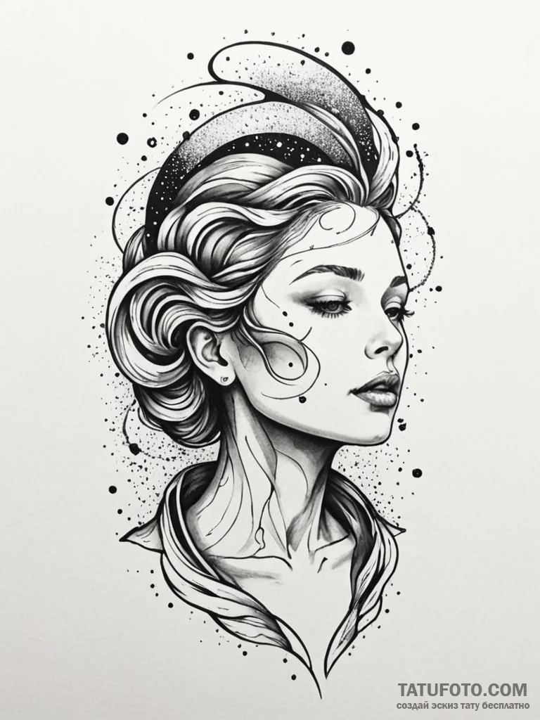 Tattoo sketch, expanding galaxy within, a sty… — эскиз тату (№1752479032_0, 14.07.2025 07:43) — Tatufoto.com