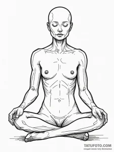 Tattoo sketch, naked ai, pure thought, a simp... - эскиз тату (№1752480121_0, 14.07.2025 08:02) — Tatufoto.com