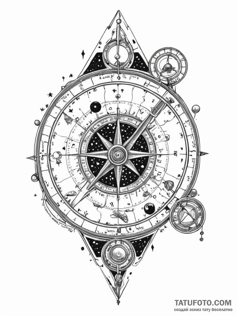 Tattoo sketch, lost planet navigator, an anti... - эскиз тату (№1752481041_0, 14.07.2025 08:17) — Tatufoto.com