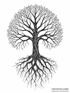 Tattoo sketch, networked roots of life, the i... - эскиз тату (№1752482047_0, 14.07.2025 08:34) — Tatufoto.com
