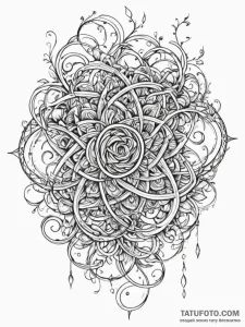 Tattoo sketch, an abstract visualization of a... - эскиз тату (№1752482215_0, 14.07.2025 08:36) — Tatufoto.com