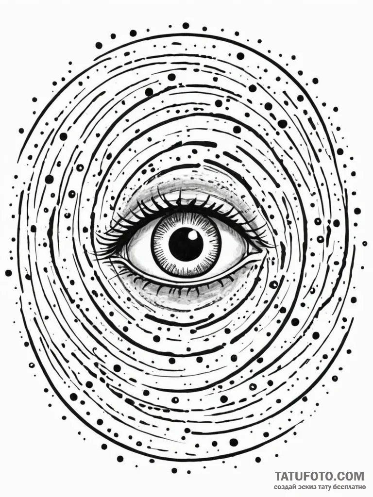 Tattoo sketch, eye of the storm (data vortex)... - эскиз тату (№1752482385_0, 14.07.2025 08:39) — Tatufoto.com