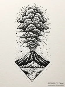 Tattoo sketch, chromatic cataclysm: a dramati... - эскиз тату (№1752482886_0, 14.07.2025 08:48) — Tatufoto.com