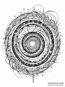 Tattoo sketch, numinous numbers portal, a swi... - эскиз тату (№1752483890_0, 14.07.2025 09:04) — Tatufoto.com