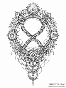 Tattoo sketch, infinity loop of innovation, a... - эскиз тату (№1752484561_0, 14.07.2025 09:16) — Tatufoto.com