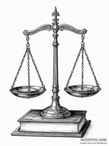 Tattoo sketch, judge's scales, tech weighted,... - эскиз тату (№1752485653_0, 14.07.2025 09:34) — Tatufoto.com