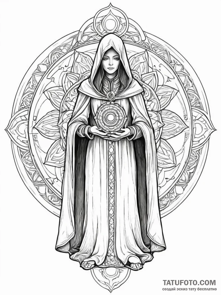 Tattoo sketch, keeper of the lost files, a my... - эскиз тату (№1752485990_0, 14.07.2025 09:39) — Tatufoto.com