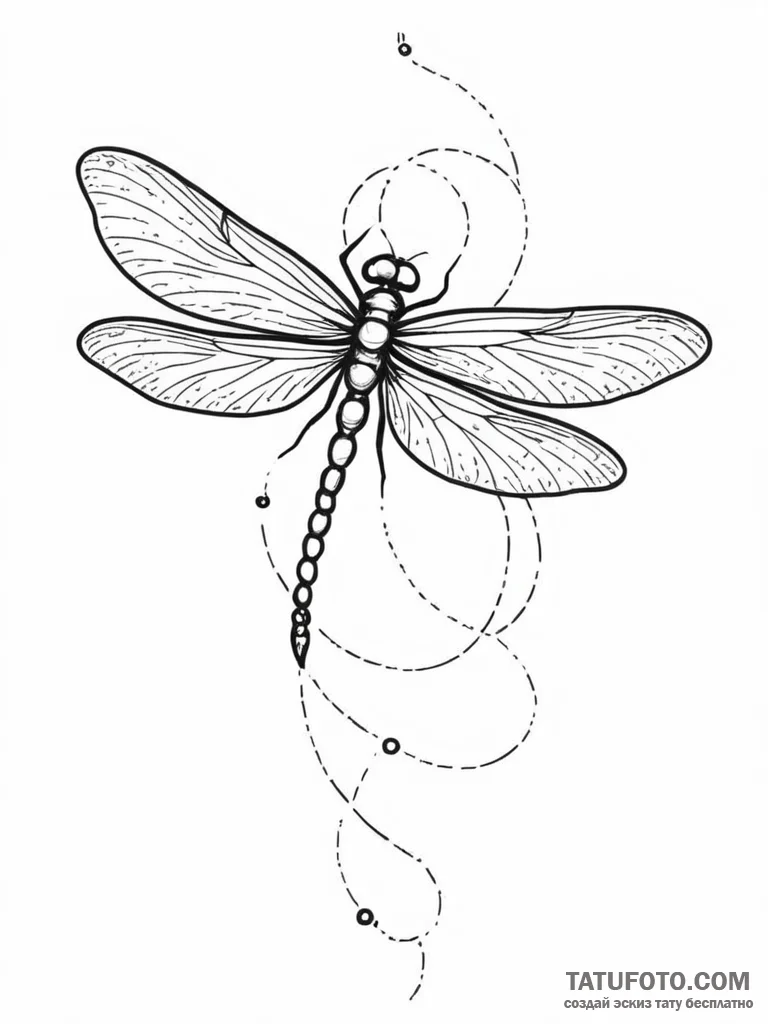 Tattoo sketch, quantum leap dragonfly, a deli... - эскиз тату (№1752486576_0, 14.07.2025 09:49) — Tatufoto.com