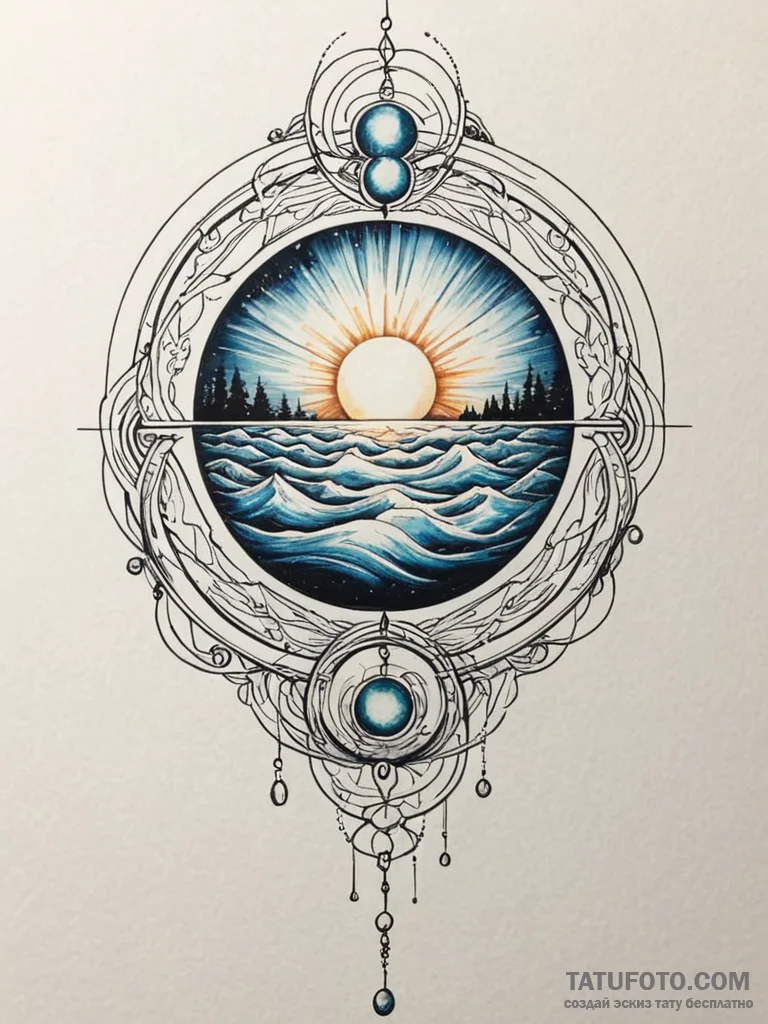 Tattoo sketch, resonant soul orb, a glowing,… — эскиз тату (№1752486997_0, 14.07.2025 09:56) — Tatufoto.com