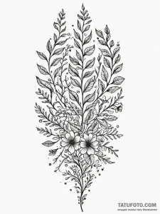 Tattoo sketch, genetic garden of eden, a lush... - эскиз тату (№1752487164_0, 14.07.2025 09:59) — Tatufoto.com