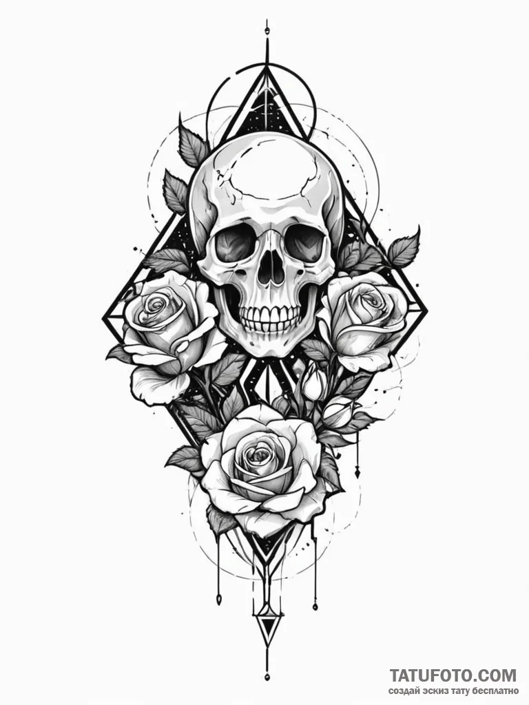 Tattoo sketch, deconstructed deity, a classic... - эскиз тату (№1752487834_0, 14.07.2025 10:10) — Tatufoto.com