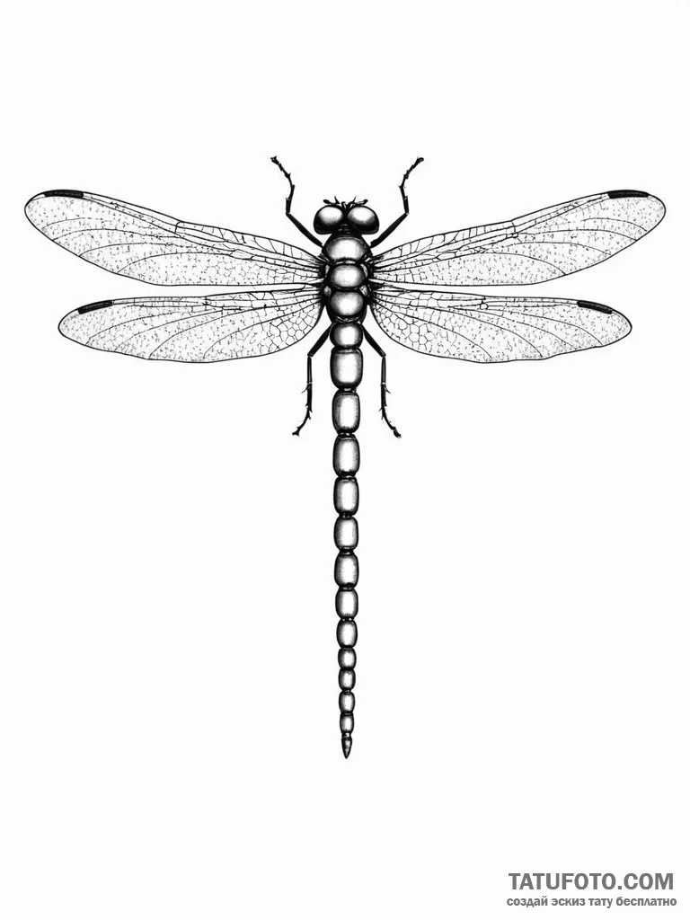 Tattoo sketch, dragonfly drone swarm, a large... - эскиз тату (№1752489215_0, 14.07.2025 10:33) — Tatufoto.com