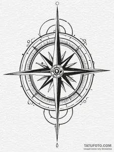 Tattoo sketch, quasar compass rose, a traditi... - эскиз тату (№1752489464_0, 14.07.2025 10:37) — Tatufoto.com