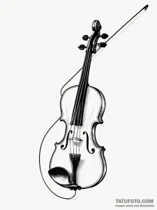 Tattoo sketch, virtuoso's bow, light string,... - эскиз тату (№1752489633_0, 14.07.2025 10:40) — Tatufoto.com