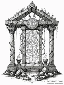 Tattoo sketch, nexus of ancient wisdom, an an... - эскиз тату (№1752490384_0, 14.07.2025 10:53) — Tatufoto.com