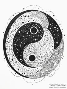 Tattoo sketch, yin-yang of quantum light, a c... - эскиз тату (№1752490800_0, 14.07.2025 11:00) — Tatufoto.com