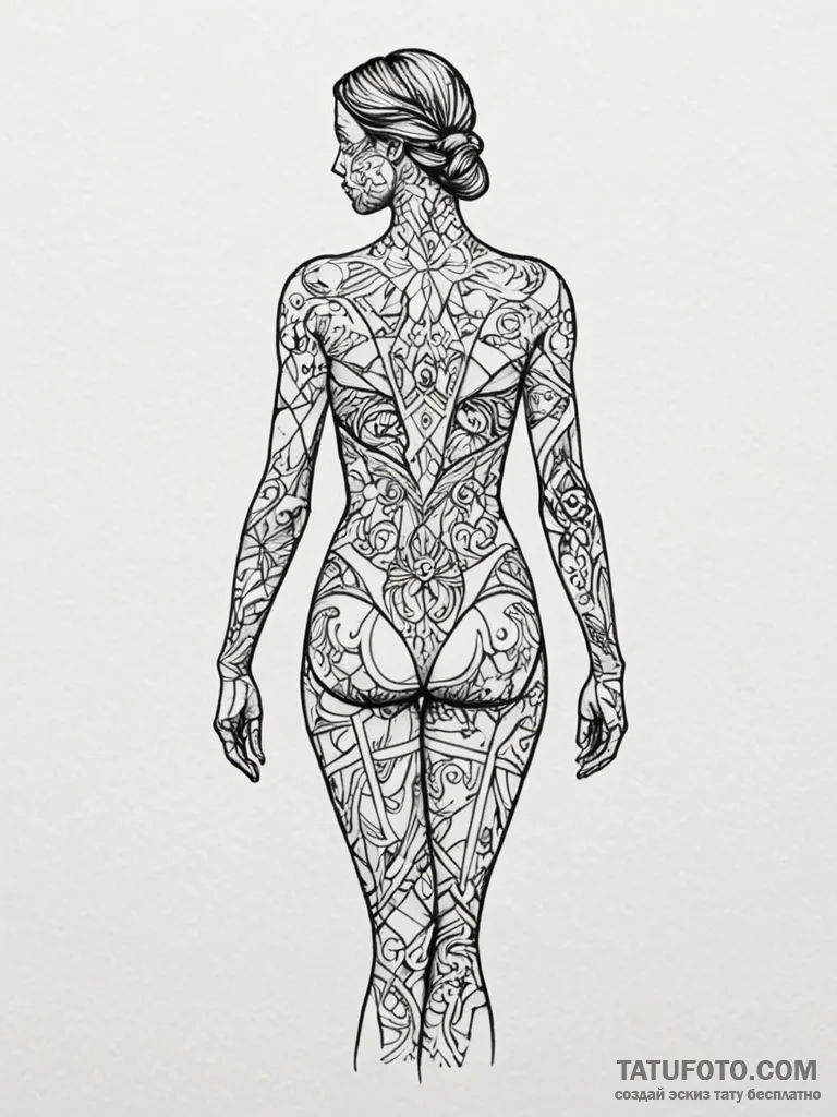 Tattoo sketch, quilted memories (human form),... - эскиз тату (№1752490968_0, 14.07.2025 11:02) — Tatufoto.com