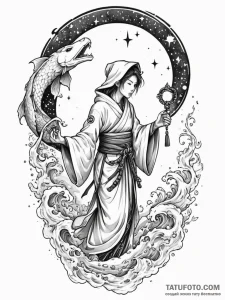 Tattoo sketch, gatekeeper of dreams, a myster... - эскиз тату (№1752491598_0, 14.07.2025 11:13) — Tatufoto.com