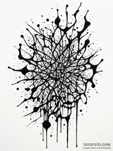 Tattoo sketch, drip painting galaxy, a galaxy... - эскиз тату (№1752491764_0, 14.07.2025 11:16) — Tatufoto.com
