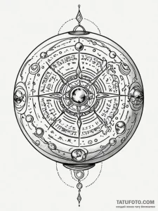 Tattoo sketch, universal translator orb, a cl... - эскиз тату (№1752492192_0, 14.07.2025 11:23) — Tatufoto.com