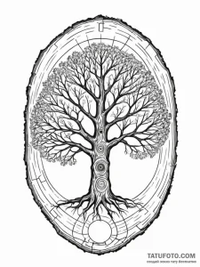 Tattoo sketch, youthful tree, luminous growth... - эскиз тату (№1752494649_0, 14.07.2025 12:04) — Tatufoto.com