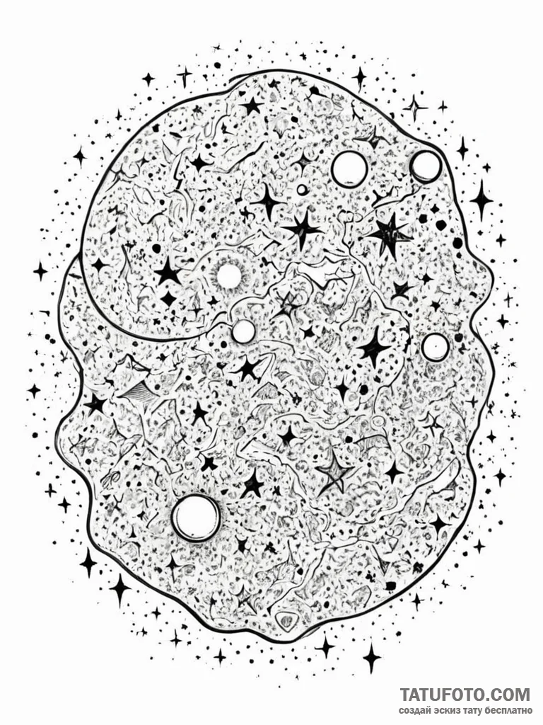 Tattoo sketch, the great filter (cosmic sieve... - эскиз тату (№1752494733_0, 14.07.2025 12:05) — Tatufoto.com