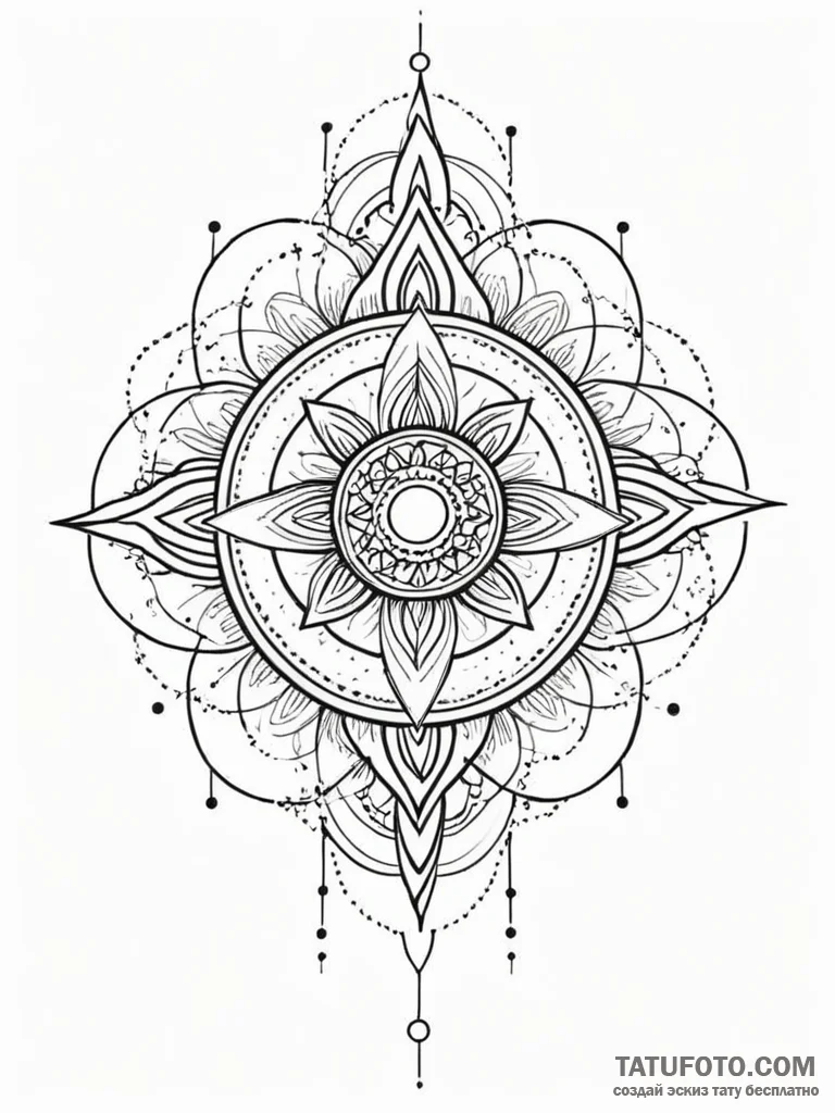Tattoo sketch, spirit of the data stream, a g... - эскиз тату (№1752497156_0, 14.07.2025 12:45) — Tatufoto.com