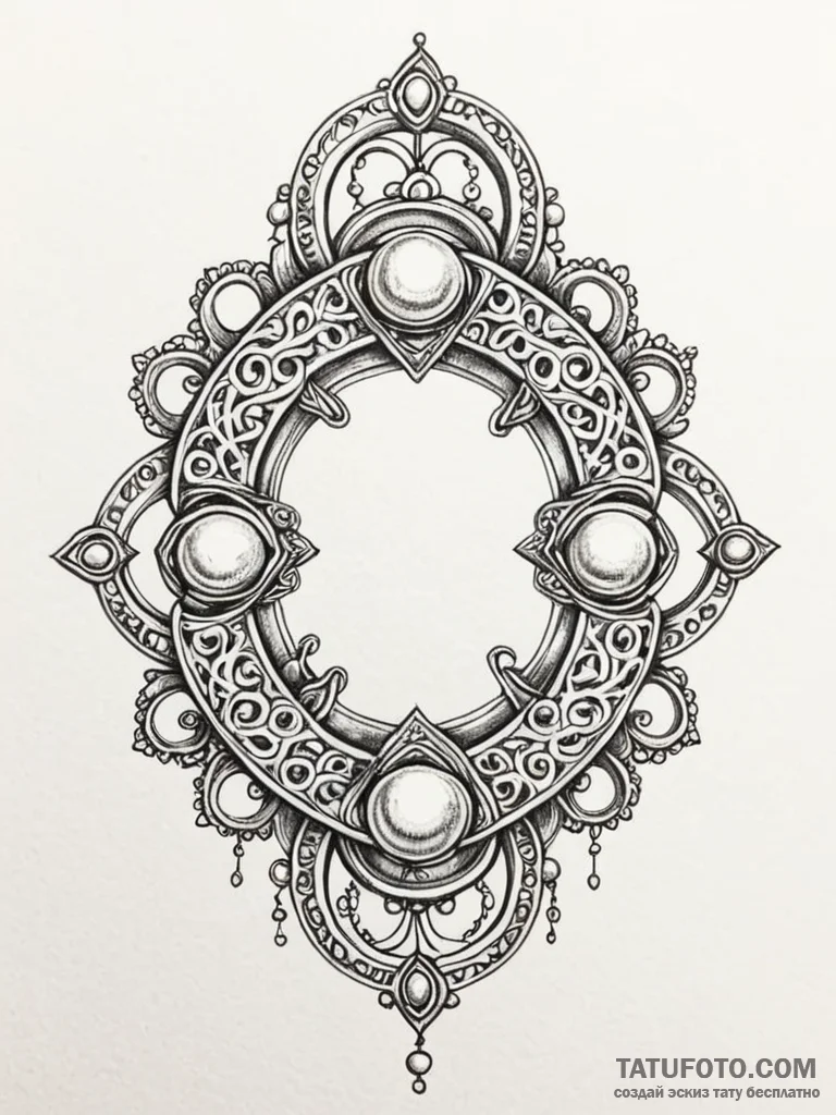 Tattoo sketch, brass knuckles adorned with de... - эскиз тату (№1752497490_0, 14.07.2025 12:51) — Tatufoto.com