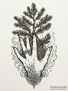 Tattoo sketch, juniper berry alchemist, a gna... - эскиз тату (№1752497574_0, 14.07.2025 12:52) — Tatufoto.com