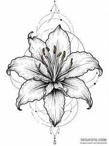 Tattoo sketch, quantum bloom of life, a singl... - эскиз тату (№1752497914_0, 14.07.2025 12:58) — Tatufoto.com