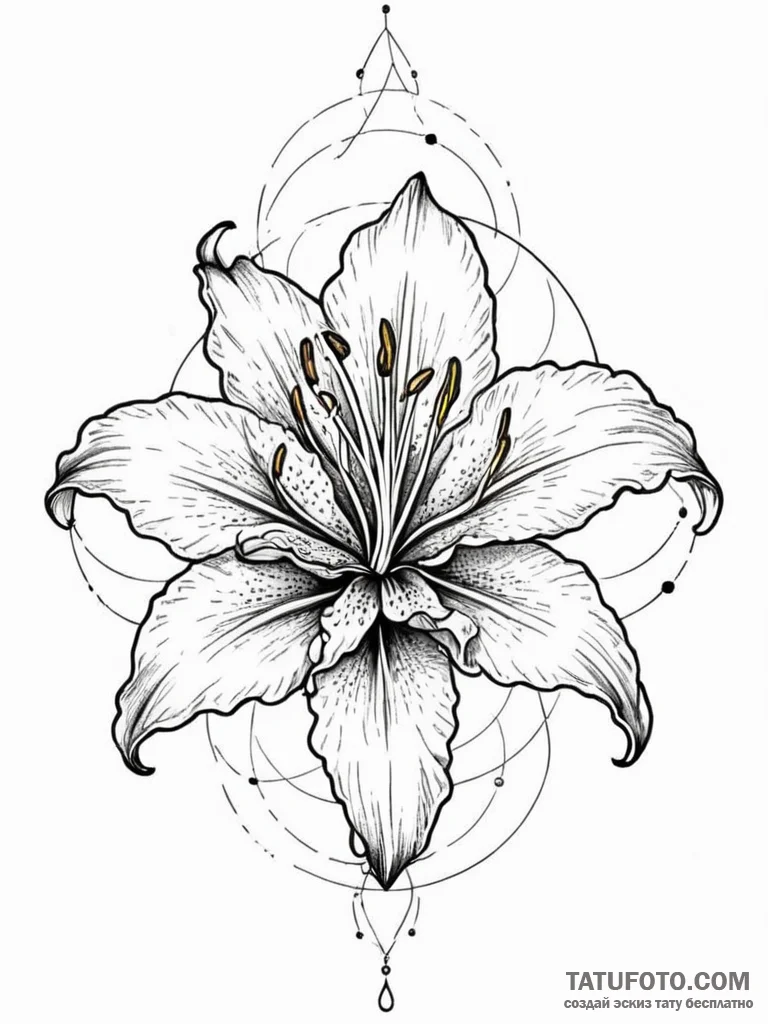 Tattoo sketch, quantum bloom of life, a singl… — эскиз тату (№1752497914_0, 14.07.2025 12:58) — Tatufoto.com