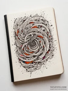 Tattoo sketch, journal of jumbled memories, a... - эскиз тату (№1752498000_0, 14.07.2025 13:00) — Tatufoto.com