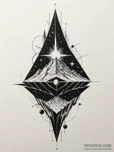 Tattoo sketch, zenith star ziggurat, a toweri... - эскиз тату (№1752498087_0, 14.07.2025 13:01) — Tatufoto.com