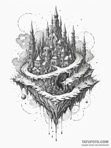 Tattoo sketch, volumetric fog, hidden realiti... - эскиз тату (№1752498173_0, 14.07.2025 13:02) — Tatufoto.com