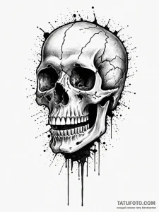 Tattoo sketch, x-ray skull, inner light, a st... - эскиз тату (№1752498687_0, 14.07.2025 13:11) — Tatufoto.com